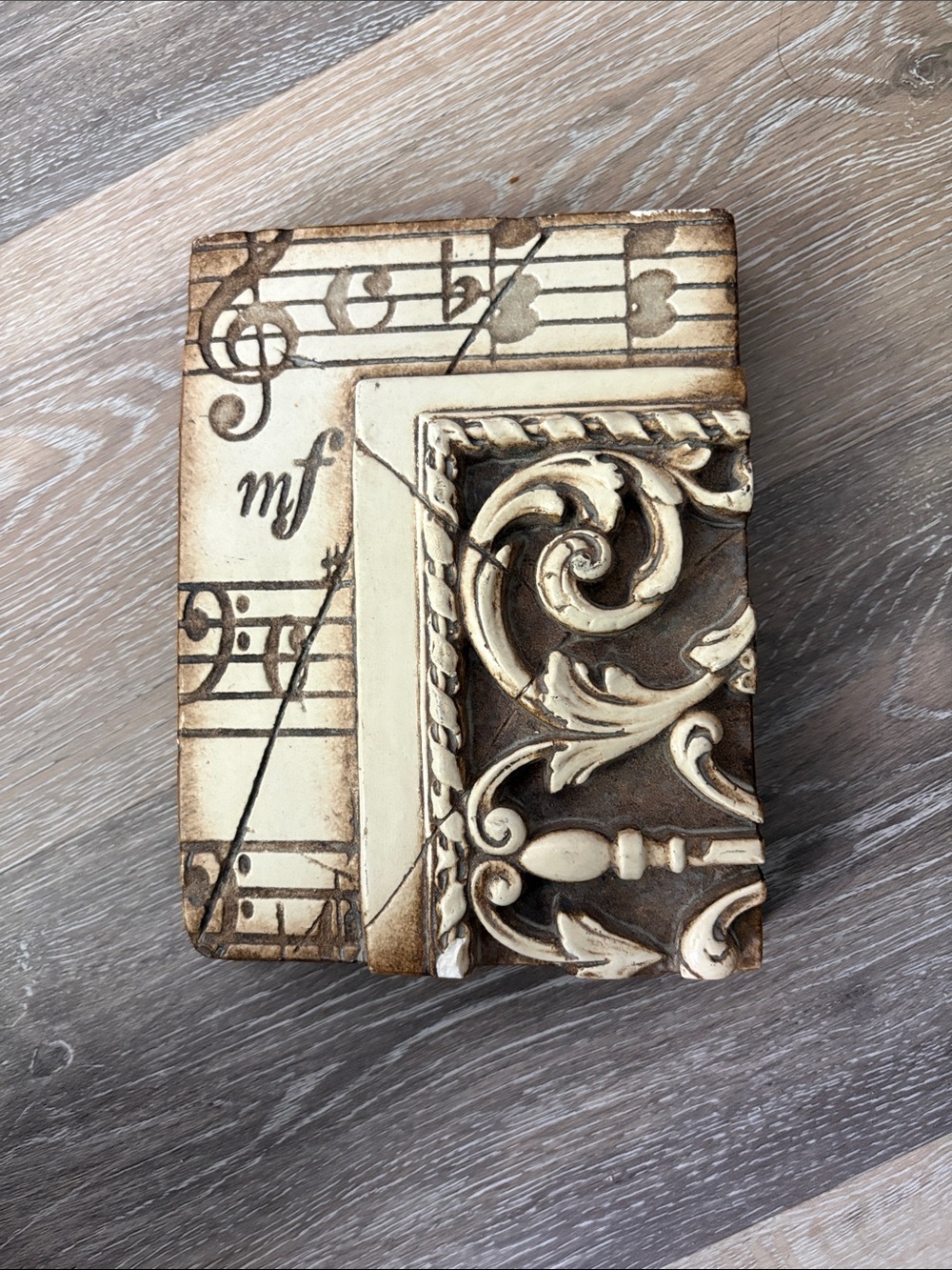 Sid Dickens Decorative Ivory and Brown Music Plaque